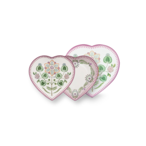 Heart shape plates set/2 - Lotus Lilac