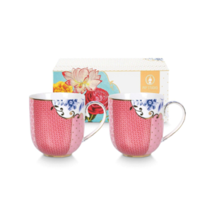 Royal pink mug set -